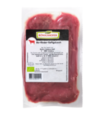 Rinder-Saftgulasch, ca. 400 gr Packung, Königshofer (27,90/kg)