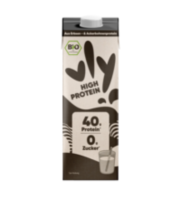 Pflanzendrink High Protein (aus Erbsen- & Ackerbohnenprotein), vegan, 1 ltr Tetra Pack, vly