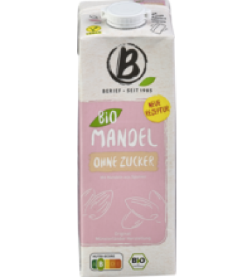 Mandeldrink ohne Zucker, vegan, 1 ltr Tetra Pack, Berief