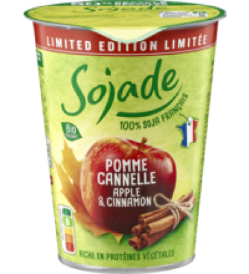 Soja Joghurtalternative Apfel & Zimt, vegan, 400 gr Becher, Sojade