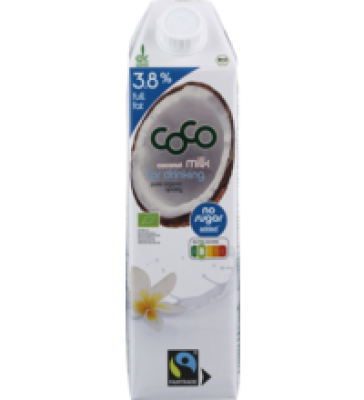 Kokosnuss-Drink, 3,8% Fett, vegan, 1 ltr Tetra Pack, Dr. Antonio Martins