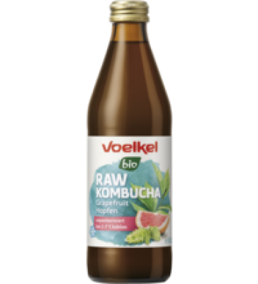 RAW Kombucha Grapefruit & Hopfen, vegan, 0,33 ltr Flasche, Voelkel