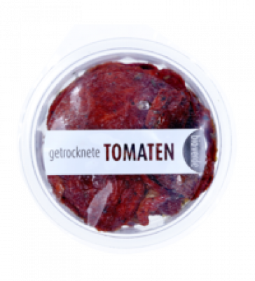 Getrocknete Tomaten mariniert mit frischen Kräutern, vegan, 80 gr Becher, bio-verde