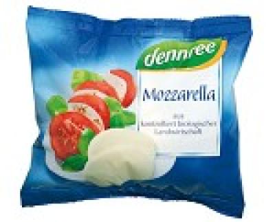 Mozzarella, 200 gr Beutel (125 gr) , mind. 45% , dennree