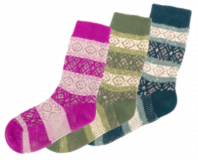 Hygge-Socken, aus 67% Bio-Baumwolle, 31% Bio-Wolle (Mulesing-frei) und 2% Elasthan, blue/brown, Größe 43-45, 1 Paar, Living Crafts