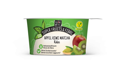 Kokosjoghurt Apfel-Kiwi-Matcha, vegan, 200 gr Becher, MyLove-MyLife