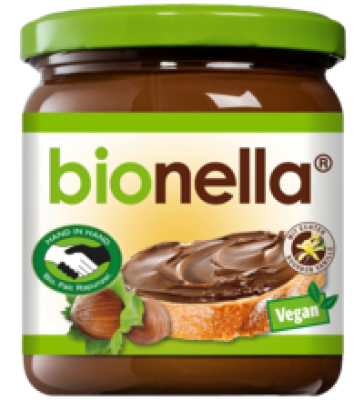 Nuss-Nougat-Creme, vegan, 400 gr Glas, Bionella