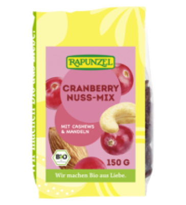 Cranberry-Nuss-Mix, 150 g Packung, Rapunzel