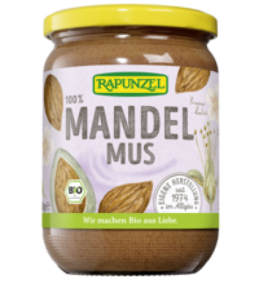 Mandelmus, vegan, 500 gr Glas, Rapunzel