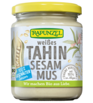 Weißes Tahin (Sesammus), vegan, 250 gr Glas, Rapunzel