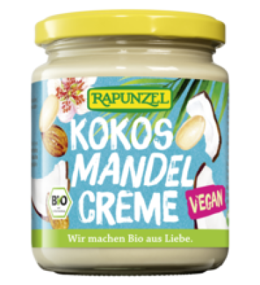 Kokos-Mandel Creme, vegan, 250 gr Glas, Rapunzel
