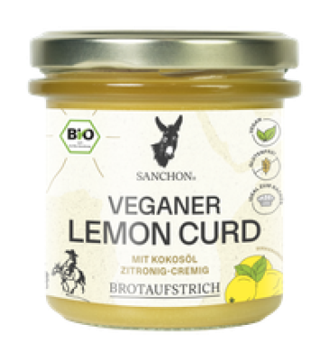 Veganer Lemon Curd, 160 g Glas, Sanchon