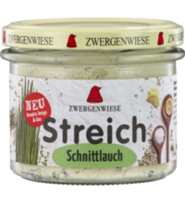 Schnittlauch Streich, vegan, 180 gr Glas, Zwergenwiese