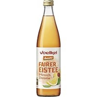 Fairer Eistee Pfirsich-Zitrone, vegan, 0,5 ltr Flasche, Voelkel