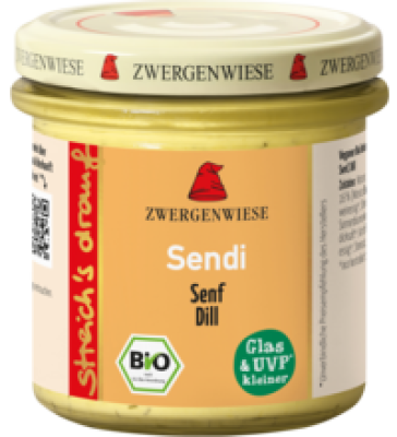 Brotaufstrich „Sendi” (Senf & Dill), vegan, 135 gr Glas, Zwergenwiese