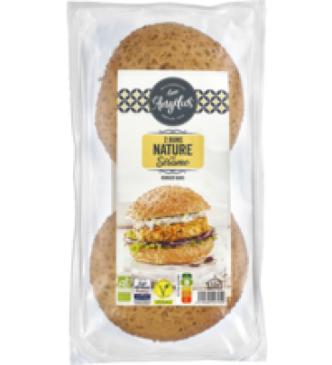 Hamburger Buns, vegan, 150 gr Packung (2 Stück), Biofournil - L’ Angelus