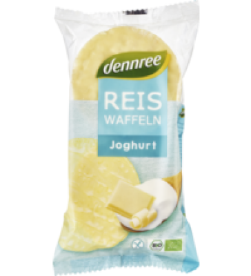 Reiswaffeln mit Joghurt, glutenfrei, 100 gr Packung, dennree