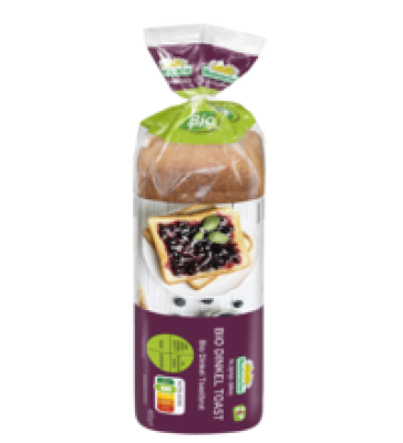 Dinkel Toastbrot, vegan, 400 gr Packung, Mestemacher