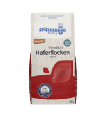 Haferflocken Kleinblatt, vegan, 500 gr Packung, Spielberger