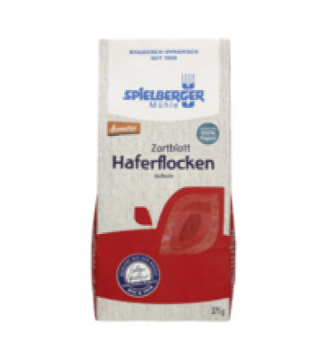 Haferflocken Zartblatt, vegan, 375 gr Packung, Spielberger