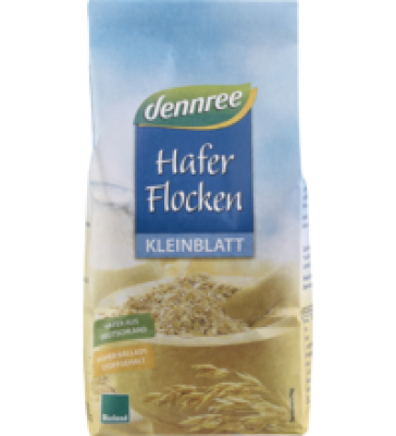 Haferflocken Kleinblatt, vegan, 500 gr Packung, dennree