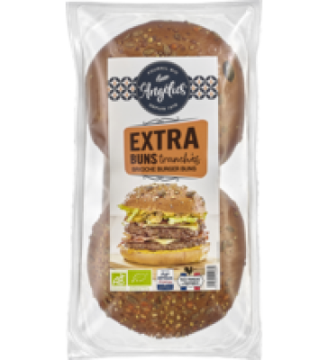Extra Broiche Hamburger Brötchen geschnitten, 180 g Packung, Biofournil - L’ Angelus