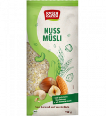 Nuss-Müsli, 750 gr Packung, Rosengarten