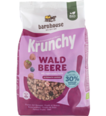 Krunchy Waldbeere, 30% weniger Zucker, vegan, 500 gr Packung, barnhouse