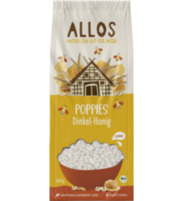 Dinkel-Honig-Poppies, 300 gr Packung, Allos