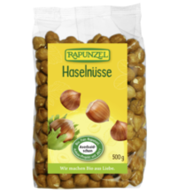 Haselnüsse, vegan, 500 gr Packung, Rapunzel