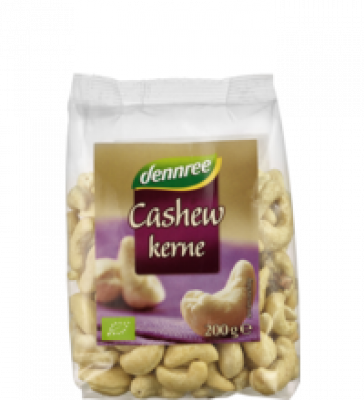 Cashewkerne, vegan, 200 gr Packung, dennree