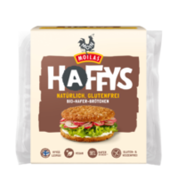 Haffys Pur - Hafer-Toastbrötchen, vegan, 320 gr Packung, Moin