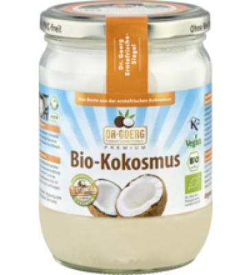 Kokosmus, vegan, 500 gr Glas, Dr. Goerg