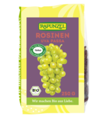 Rosinen, vegan, 250 gr Packung, Rapunzel