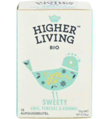 Tee „Sweety” (mit Anis, Fenchel & Kümmel), vegan, 15 Btl Packung, Higher Living