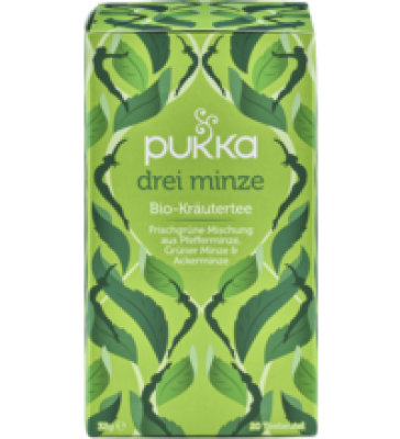 Ayurvedischer Kräutertee „Drei Minze”, vegan, 20 Btl Packung, PUKKA