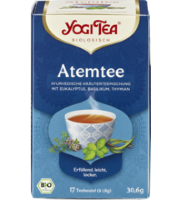 „Atemtee” Kräuterteemischung, vegan, 17 Btl Packung, Yogi Tea