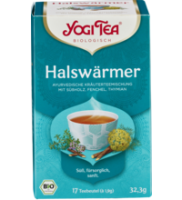 „Halswärmer” Kräuterteemischung, vegan, 17 Btl Packung, Yogi Tea