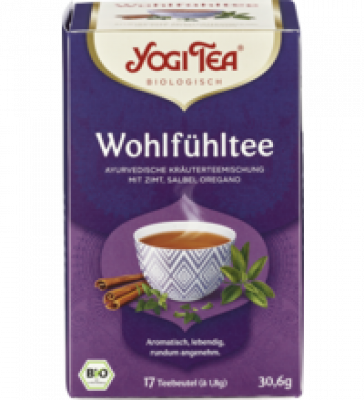 „Wohlfühltee” Kräuterteemischung, vegan, 17 Btl Packung, Yogi Tea