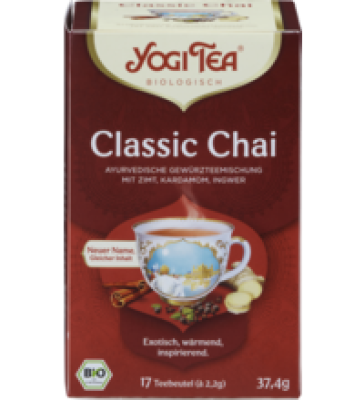 „Classic Chai” Gewürzteemischung, vegan, 17 Btl Packung, YOGI TEA