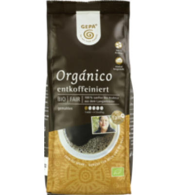 Café Orgánico, entkoffeiniert, gemahlen, vegan, 250 gr Packung, Gepa