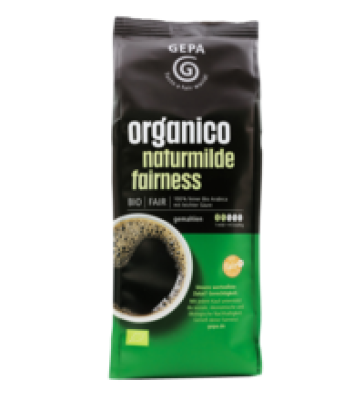 Café Orgánico naturmilde fairness, gemahlen, vegan, 250 gr Packung, Gepa