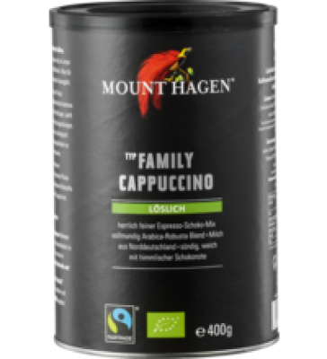 Family Cappuccino mit Schokonote, 400 gr Dose, Mount Hagen