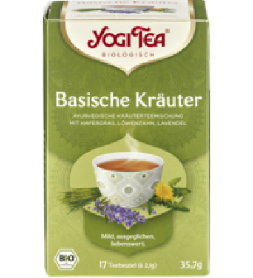 Ayurvedische Kräuterteemischung „Basische Kräuter”, vegan, 17 Btl Packung, YOGI TEA