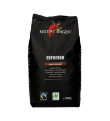 Espresso, ganze Bohne, vegan, 1 kg Packung, Mount Hagen