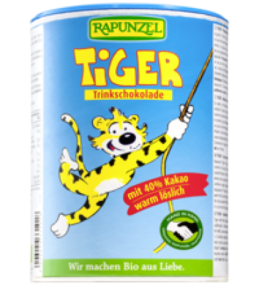 „Tiger” Trinkschokolade, mit 40% Kakao, vegan, 400 gr Dose, Rapunzel