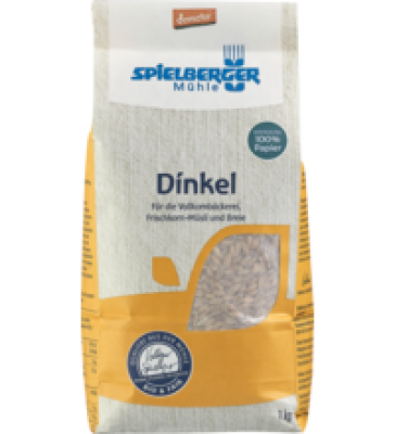 Dinkel, vegan, 1 kg Packung, Spielberger