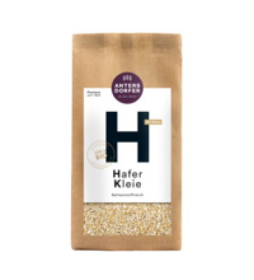Haferkleie (mit Keim), vegan, 500 gr Packung, Antersdorfer - Die Bio-Mühle