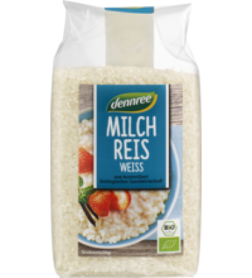 Milchreis, vegan, 500 gr Packung, dennree