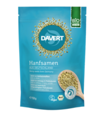Hanfsamen, vegan, 150 gr Packung, Davert